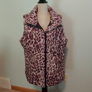Cabi Animal print puff vest
